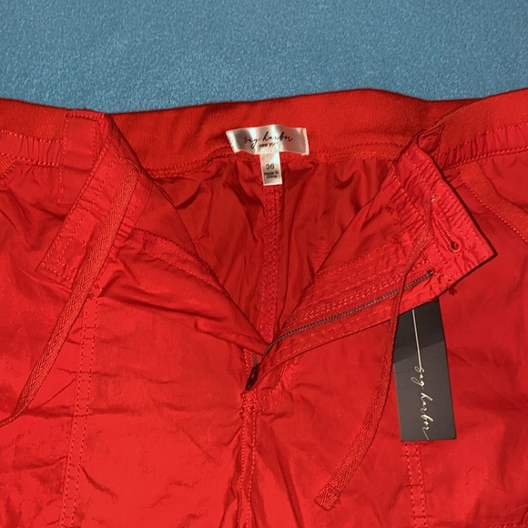 SAG HARBOR New York cargo capris tab cuff 6 pocket elastic waistband NEW size 36 - Picture 3 of 13